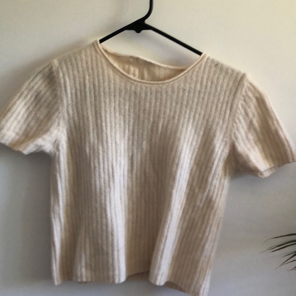 vintage boxy cropped wool sweater